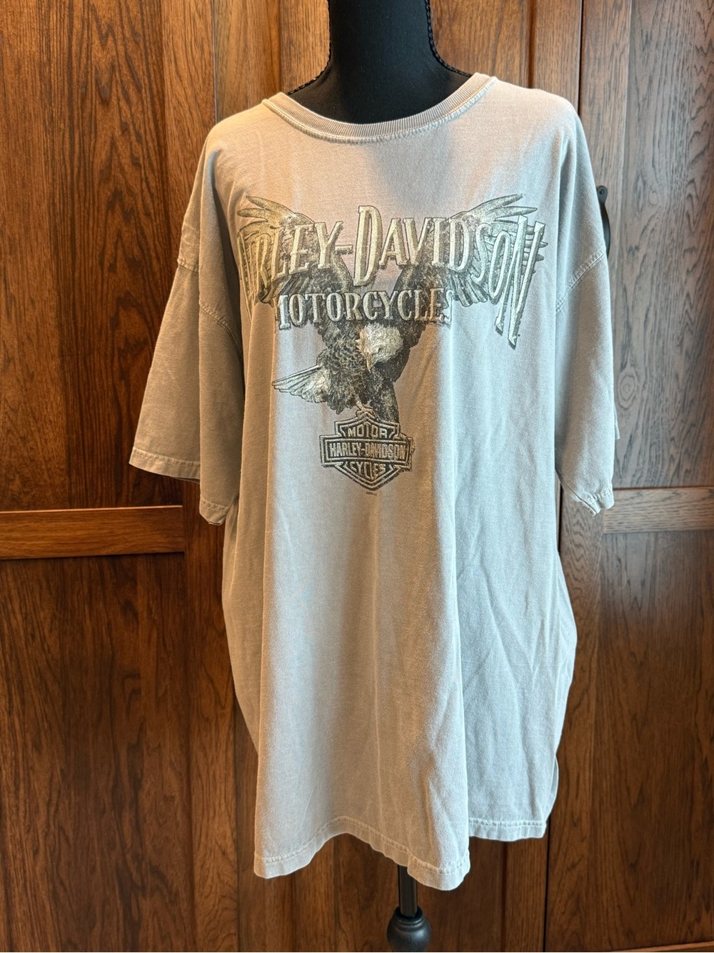 Harley-Davidson Light Gray Eagle Motorcycles Graphic Tee